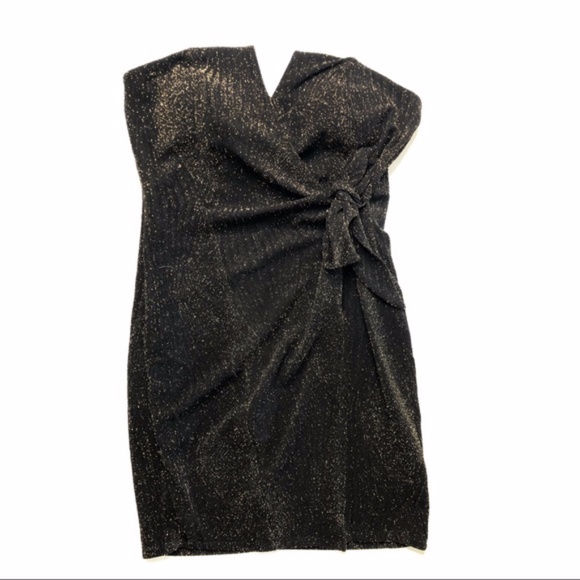 Trixxi Dresses & Skirts - Trixxi Strapless Dress Ruched Tie Side